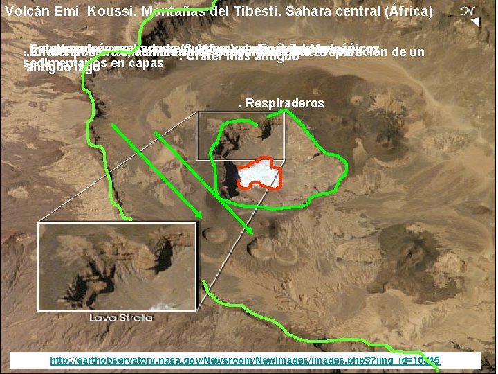 Volcán Emi Koussi. Montañas del Tibesti. Sahara central (África). . . En Estratovolcán el