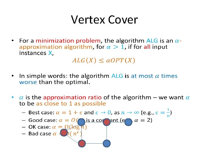 Vertex Cover • Vertex Cover •