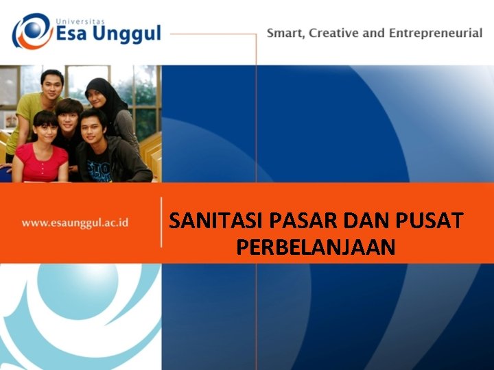 SANITASI PASAR DAN PUSAT PERBELANJAAN 