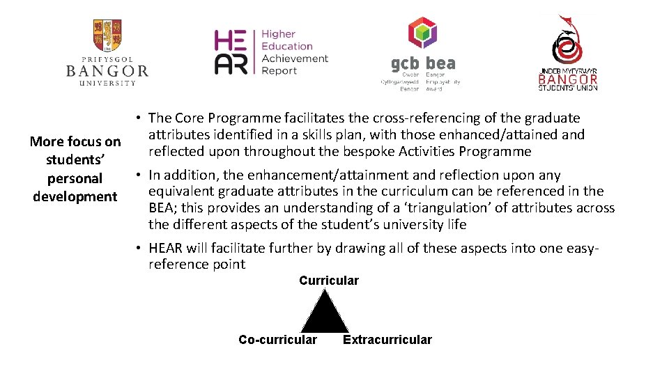 • The Core Programme facilitates the cross-referencing of the graduate attributes identified in • The Core Programme facilitates the cross-referencing of the graduate attributes identified in