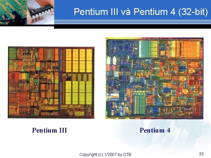 Pentium III và Pentium 4 (32 -bit) Pentium III Pentium 4 Copyright (c) 1/2007