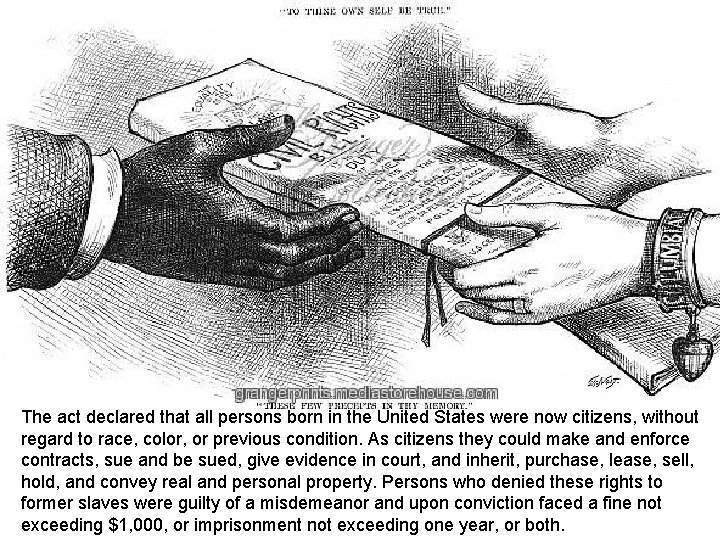 The act declared that all persons born in the United States were now citizens,