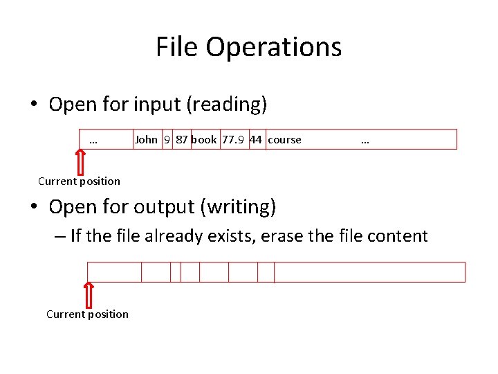 File Operations • Open for input (reading) … John 9 87 book 77. 9