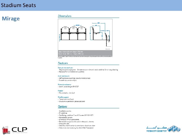 Stadium Seats Mirage 