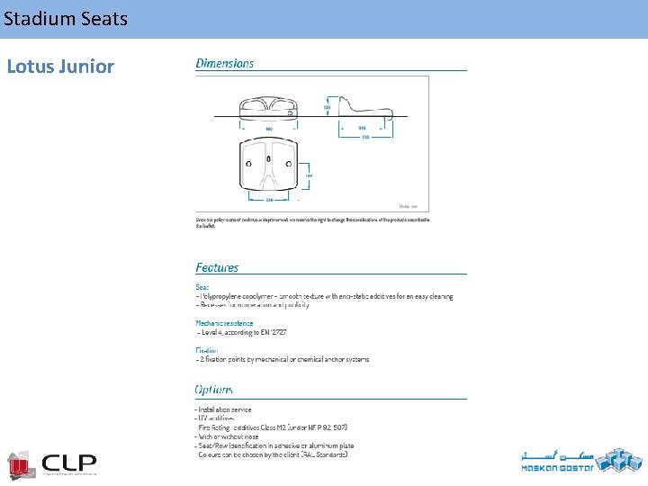 Stadium Seats Lotus Junior 