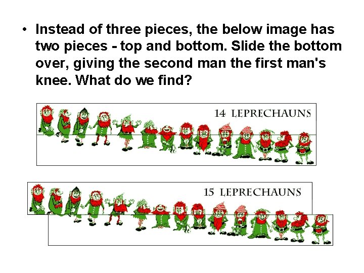  • Instead of three pieces, the below image has two pieces - top