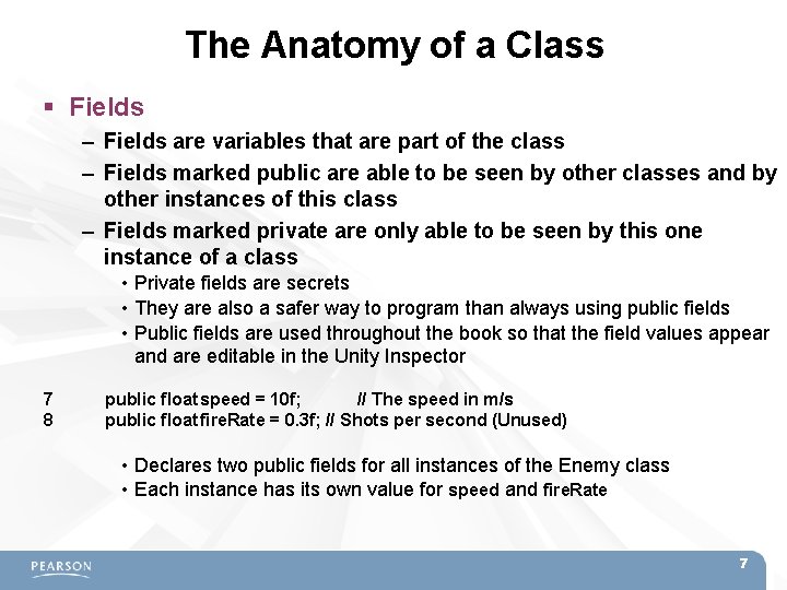 The Anatomy of a Class Fields – Fields are variables that are part of