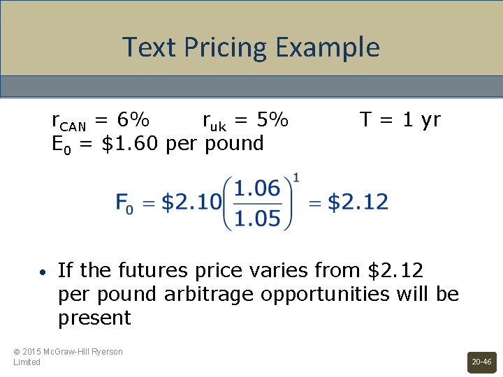 Text Pricing Example r. CAN = 6% ruk = 5% E 0 = $1.