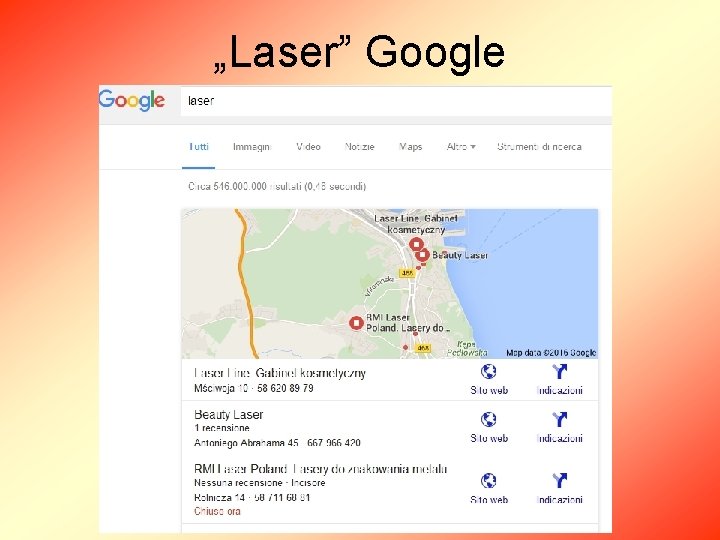 „Laser” Google 