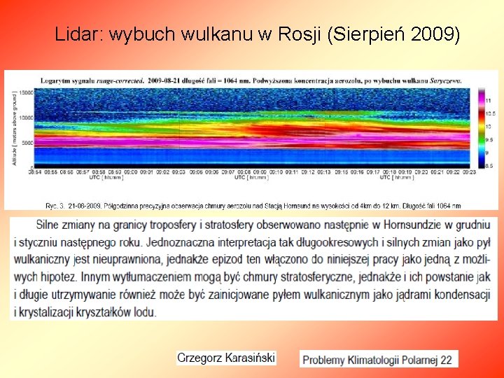 Lidar: wybuch wulkanu w Rosji (Sierpień 2009) 