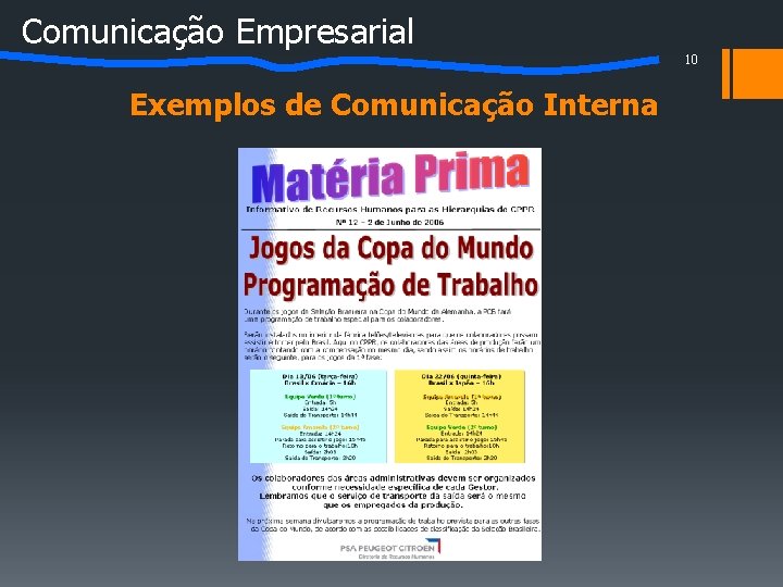Comunicação Empresarial Exemplos de Comunicação Interna 10 