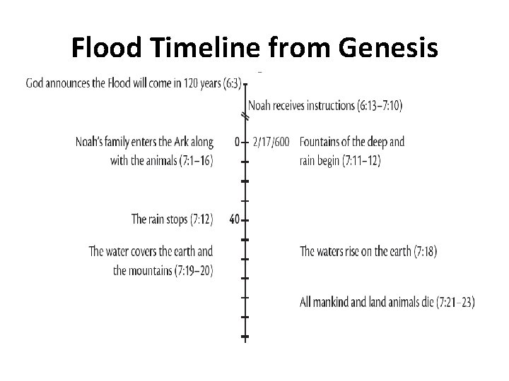 Flood Timeline from Genesis 