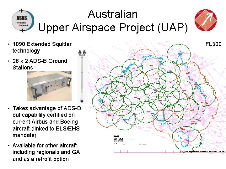 Australian Upper Airspace Project (UAP) • 1090 Extended Squitter technology • 28 x 2