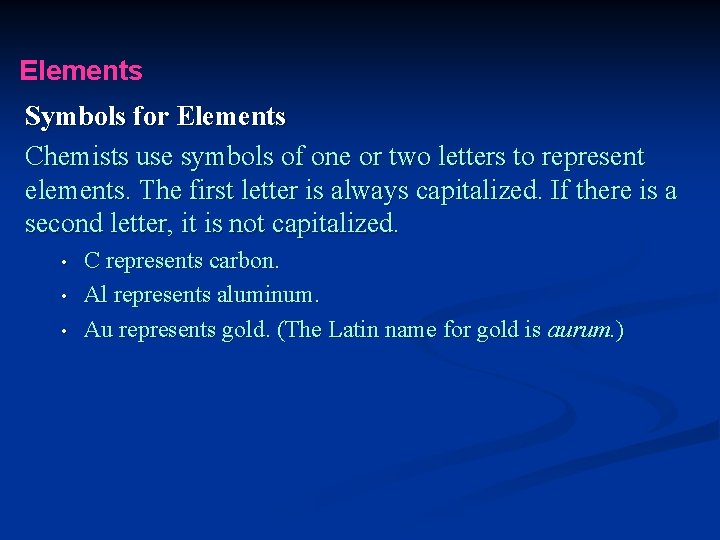 Chapter 2 Properties of Matter Pure Substances A