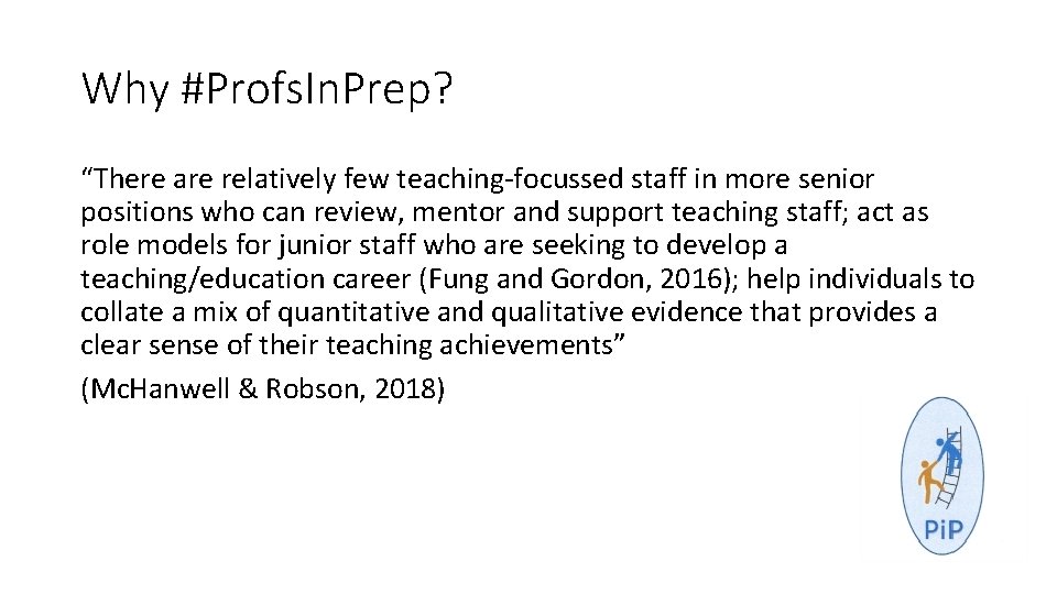 Why #Profs. In. Prep? “There are relatively few teaching-focussed staff in more senior positions