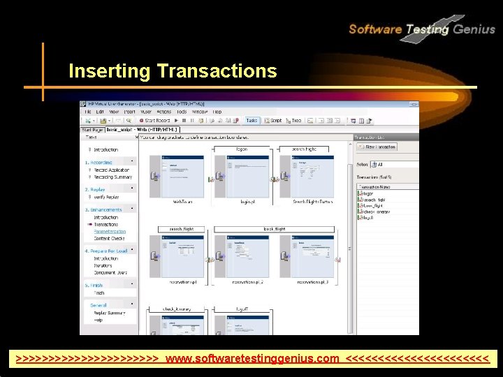 Inserting Transactions >>>>>>>>>>> www. softwaretestinggenius. com <<<<<<<<<<< 
