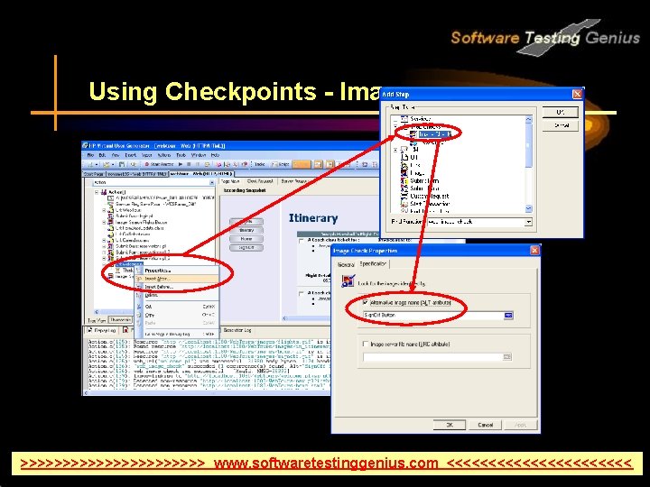 Using Checkpoints - Image >>>>>>>>>>> www. softwaretestinggenius. com <<<<<<<<<<< 