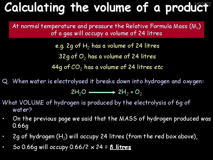 Calculating the volume of a product 1/6/2022 At normal temperature and pressure the Relative