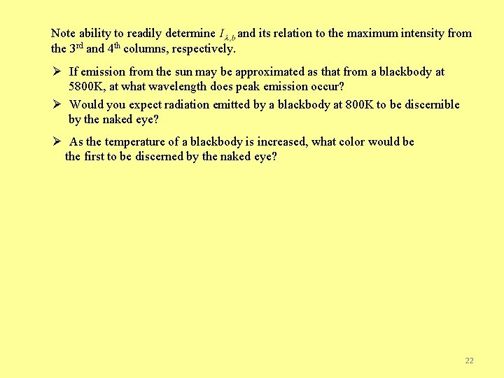 Note ability to readily determine and its relation to the maximum intensity from the