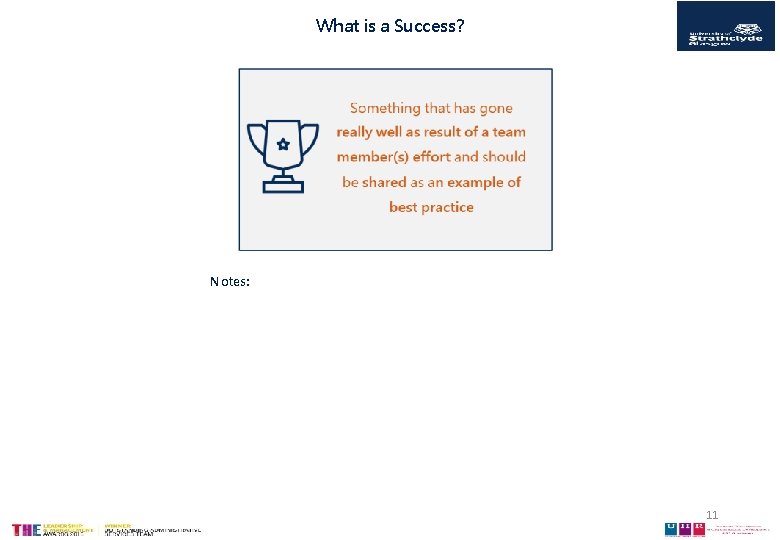 What is a Success? Notes: 11 