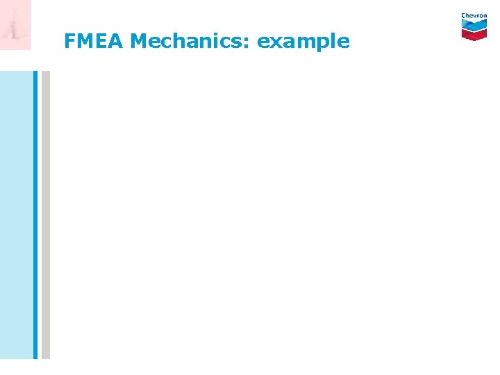 FMEA Mechanics: example 