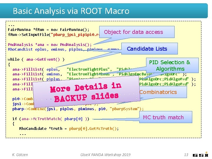 Basic Analysis via ROOT Macro. . . Fair. Run. Ana *f. Run = new