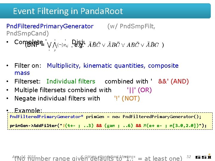 Event Filtering in Panda. Root Pnd. Filtered. Primary. Generator (w/ Pnd. Smp. Filt, Pnd.