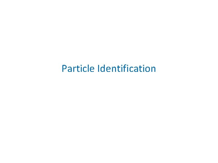 Particle Identification 