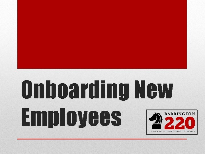 Onboarding New Employees 