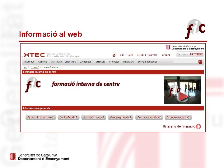 Informació al web 