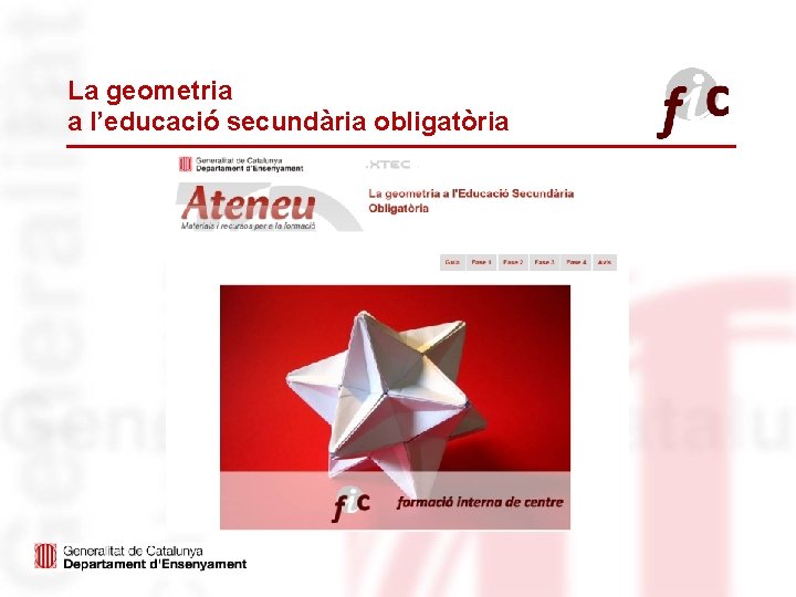 La geometria a l’educació secundària obligatòria 