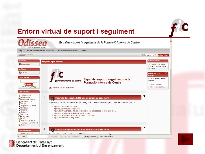 Entorn virtual de suport i seguiment 