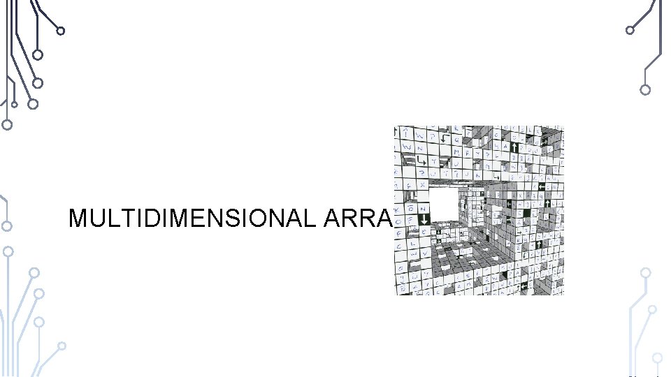 MULTIDIMENSIONAL ARRAYS 