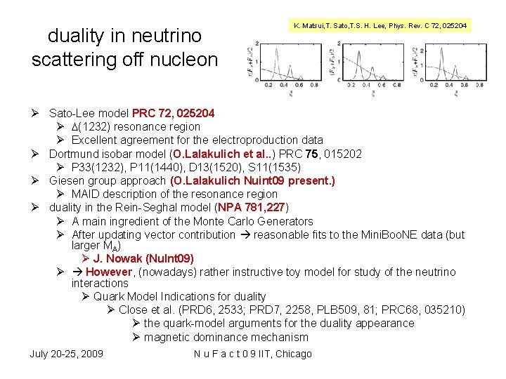 duality in neutrino scattering off nucleon K. Matsui, T. Sato, T. S. H. Lee,
