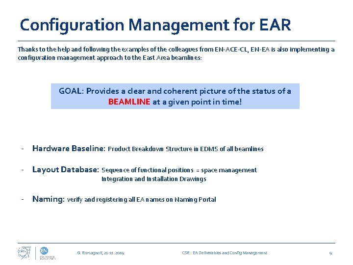 Configuration Management for EAR Thanks to the help and following the examples of the