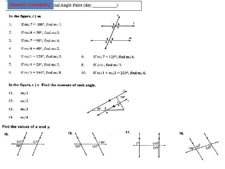 Honors Geometry 