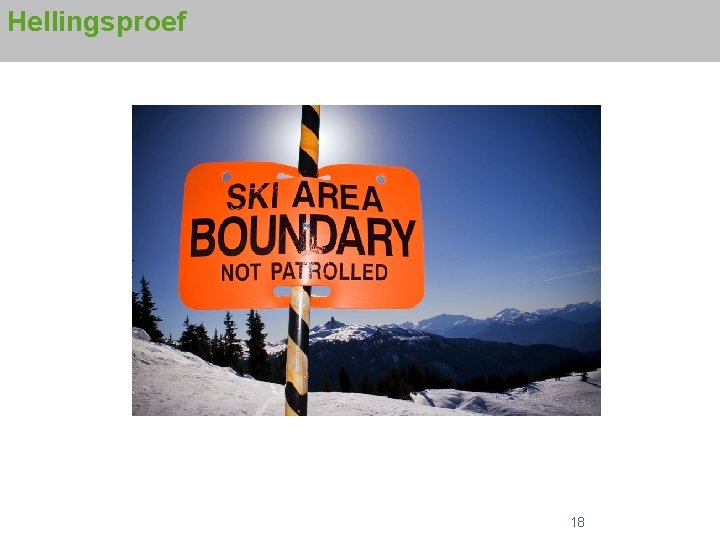 Hellingsproef 18 