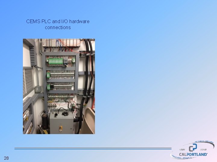 CEMS PLC and I/O hardware connections 28 