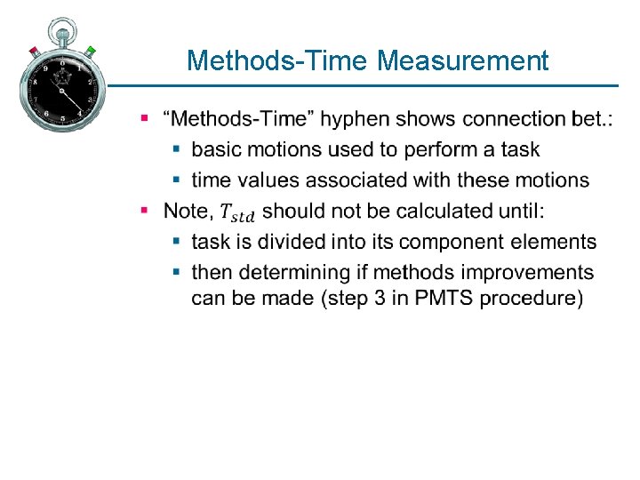 Methods-Time Measurement § 