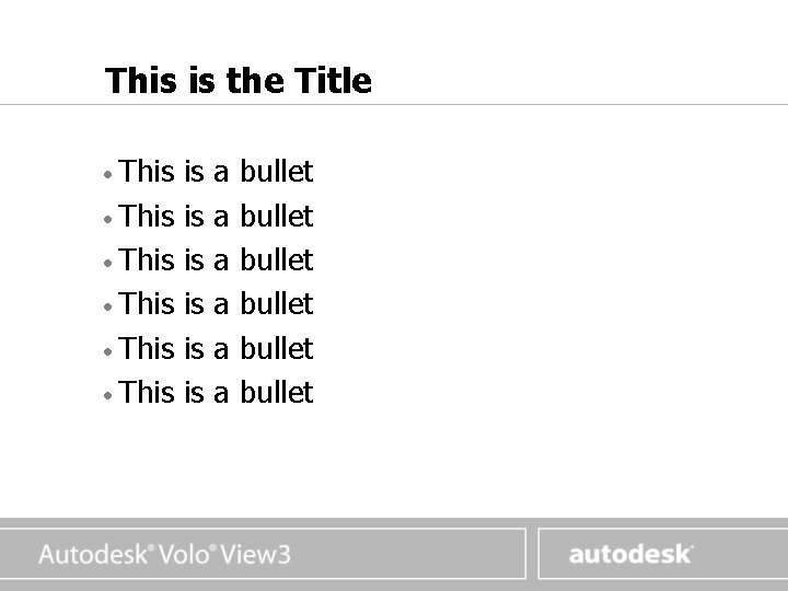 www. autodesk. com This is the Title • This • This is a a www. autodesk. com This is the Title • This • This is a a