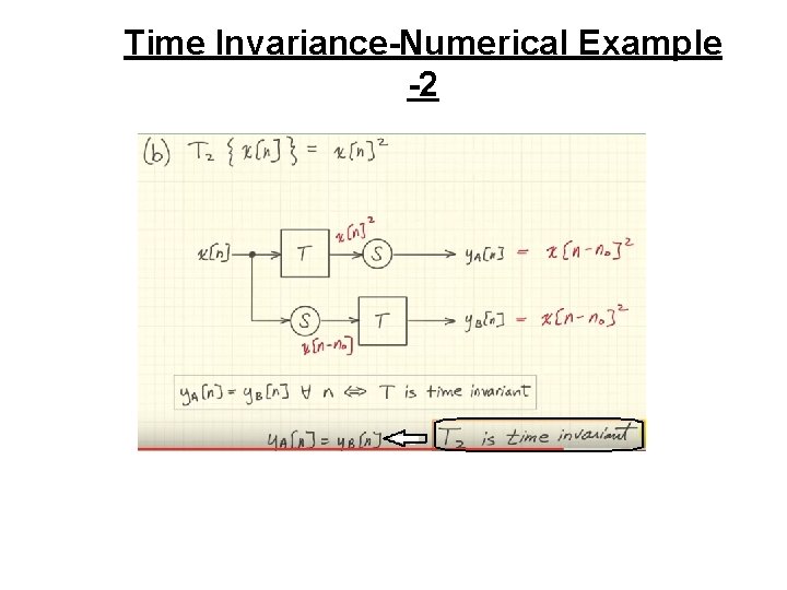 Time Invariance-Numerical Example -2 