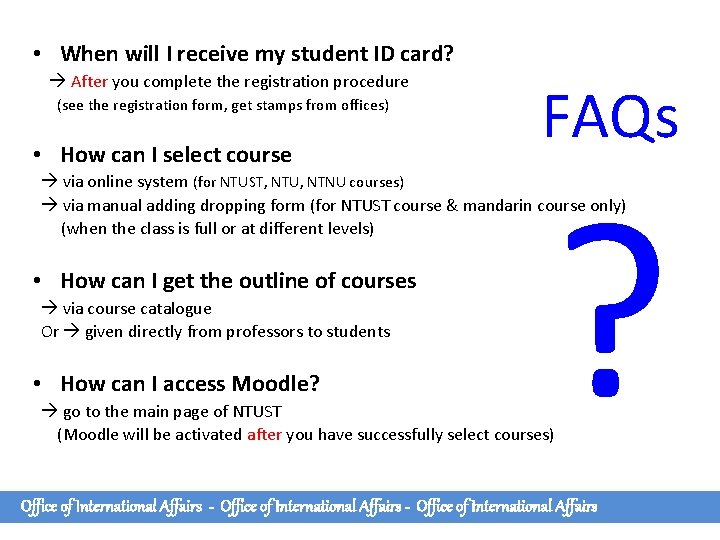 • When will I receive my student ID card? After you complete the • When will I receive my student ID card? After you complete the