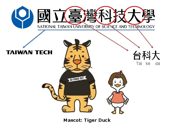 Tái kē Mascot: Tiger Duck dà Tái kē Mascot: Tiger Duck dà