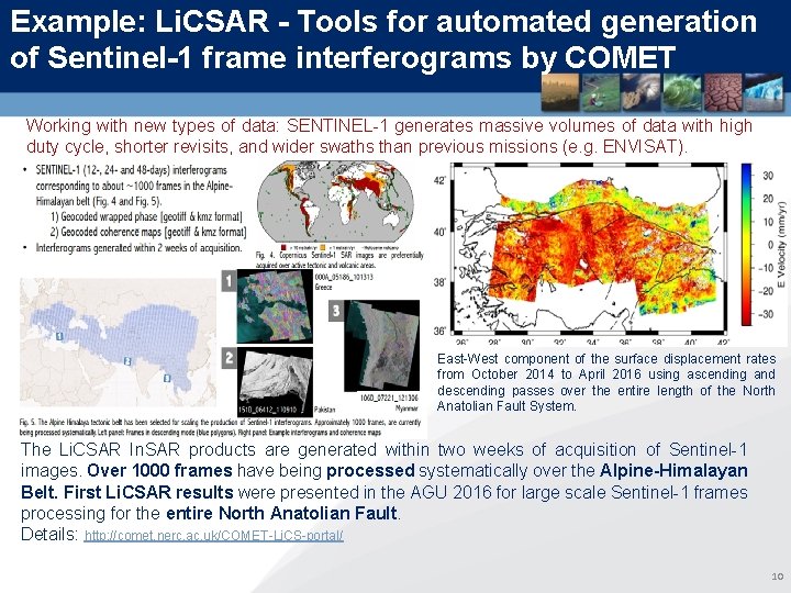 Example: Li. CSAR - Tools for automated generation of Sentinel-1 frame interferograms by COMET
