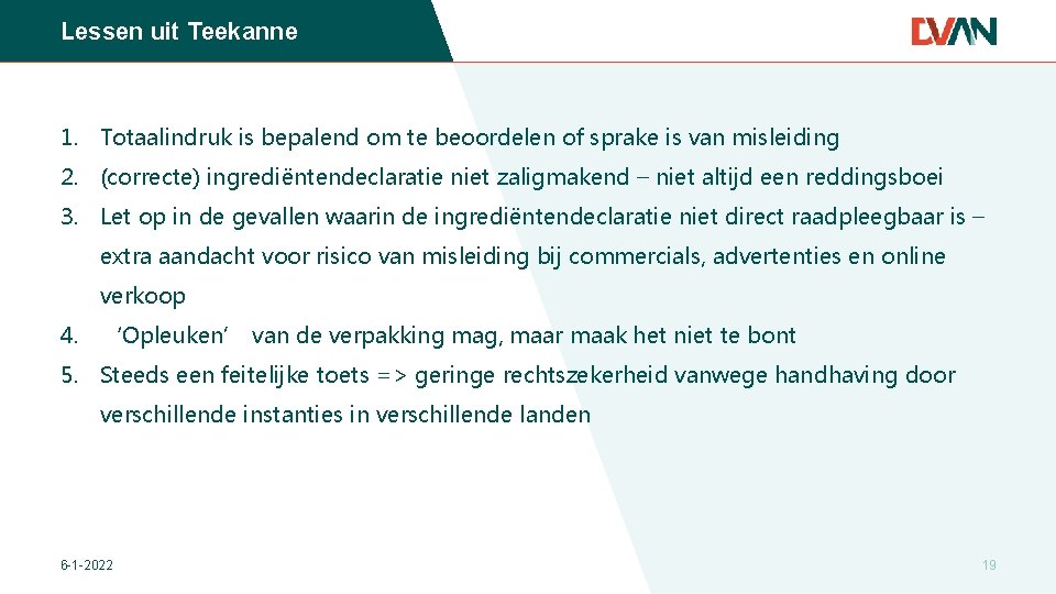 Lessen uit Teekanne 1. Totaalindruk is bepalend om te beoordelen of sprake is van