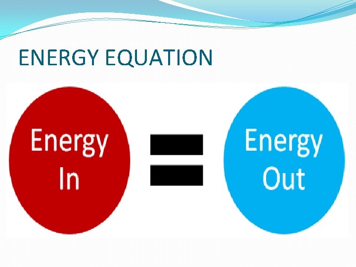 ENERGY EQUATION 