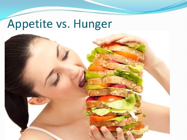 Appetite vs. Hunger 