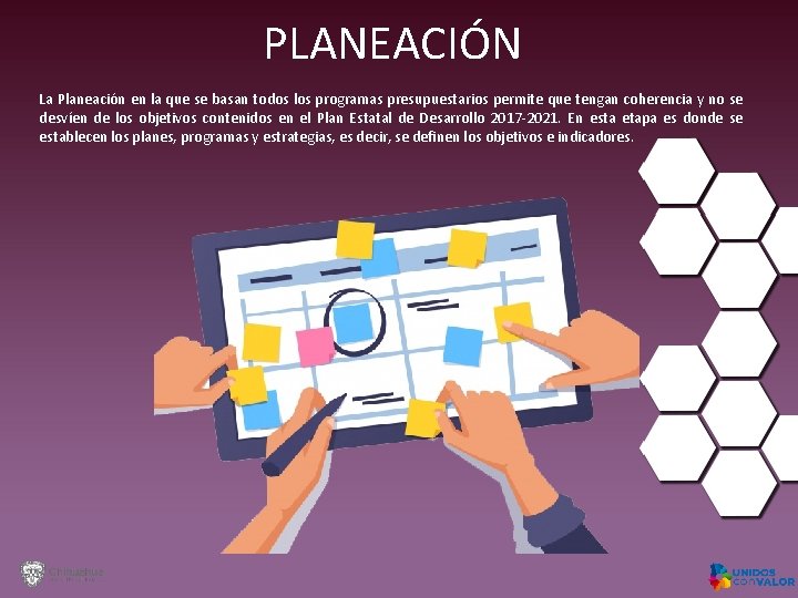 PLANEACIÓN La Planeación en la que se basan todos los programas presupuestarios permite que