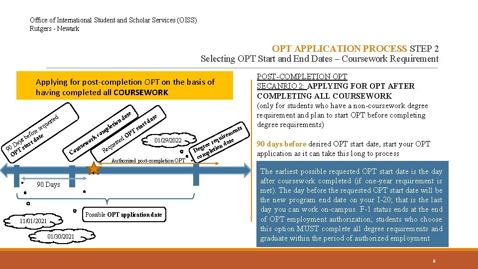Office of International Student and Scholar Services (OISS) Rutgers - Newark OPT APPLICATION PROCESS