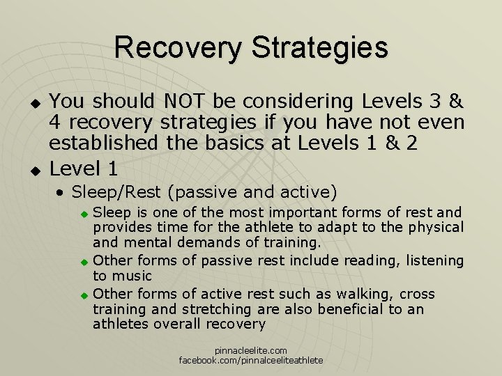 Recovery Strategies u u You should NOT be considering Levels 3 & 4 recovery